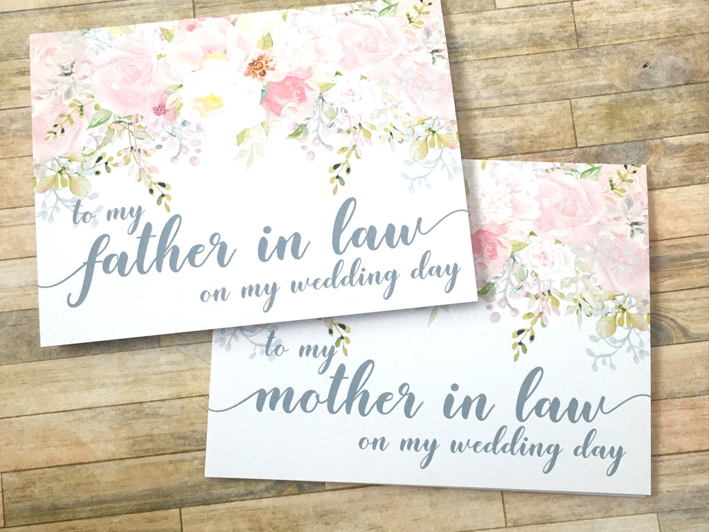 Mother / Father In Law Wedding Day Cards