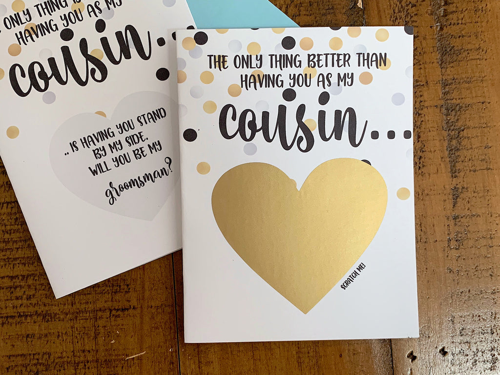 Groomsman Scratch Off Proposal for Cousin