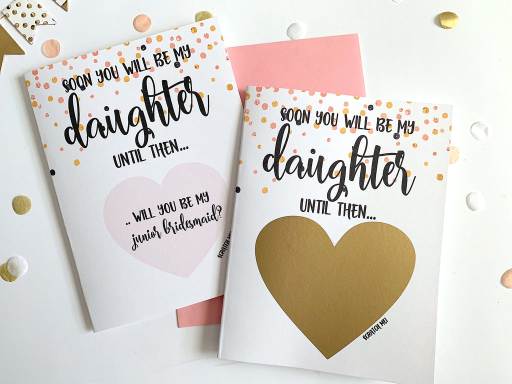 Future Daughter Junior Bridesmaid Scratch Off Proposal Card