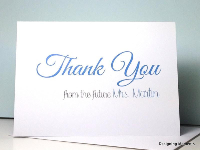 Thank You From the Future Mrs. Personalized Thank You Cards