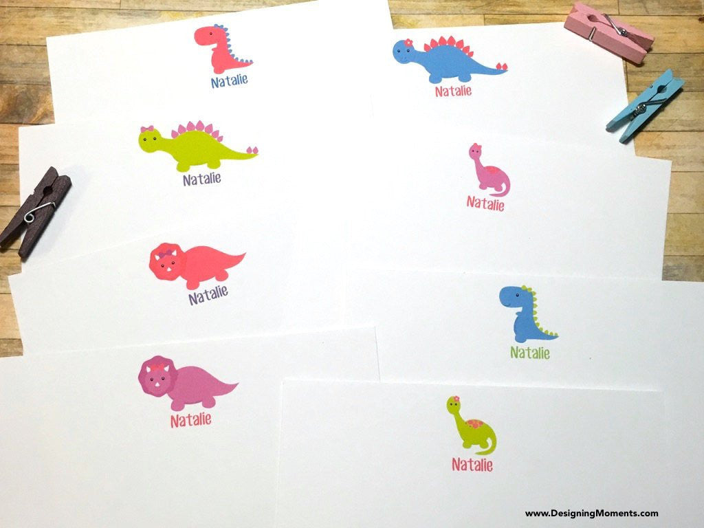 Dinosaur Personalized Stationery Set