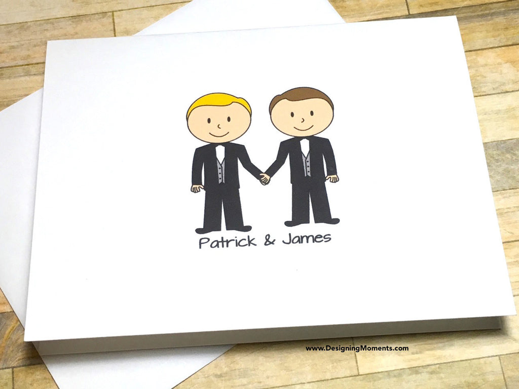 Gay Wedding Personalized Thank You Cards