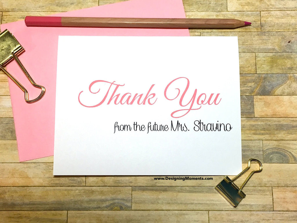 Thank You From the Future Mrs. Personalized Thank You Cards