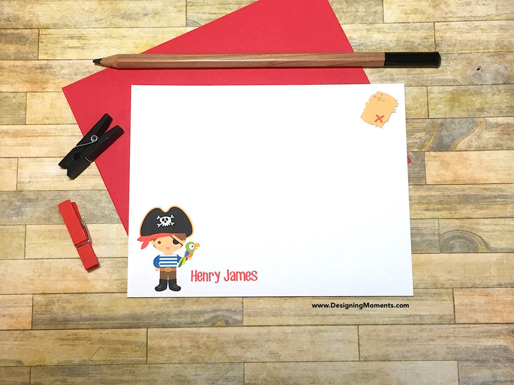 Pirate Personalized Note Cards