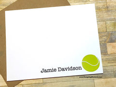 Tennis Ball Personalized Note Cards