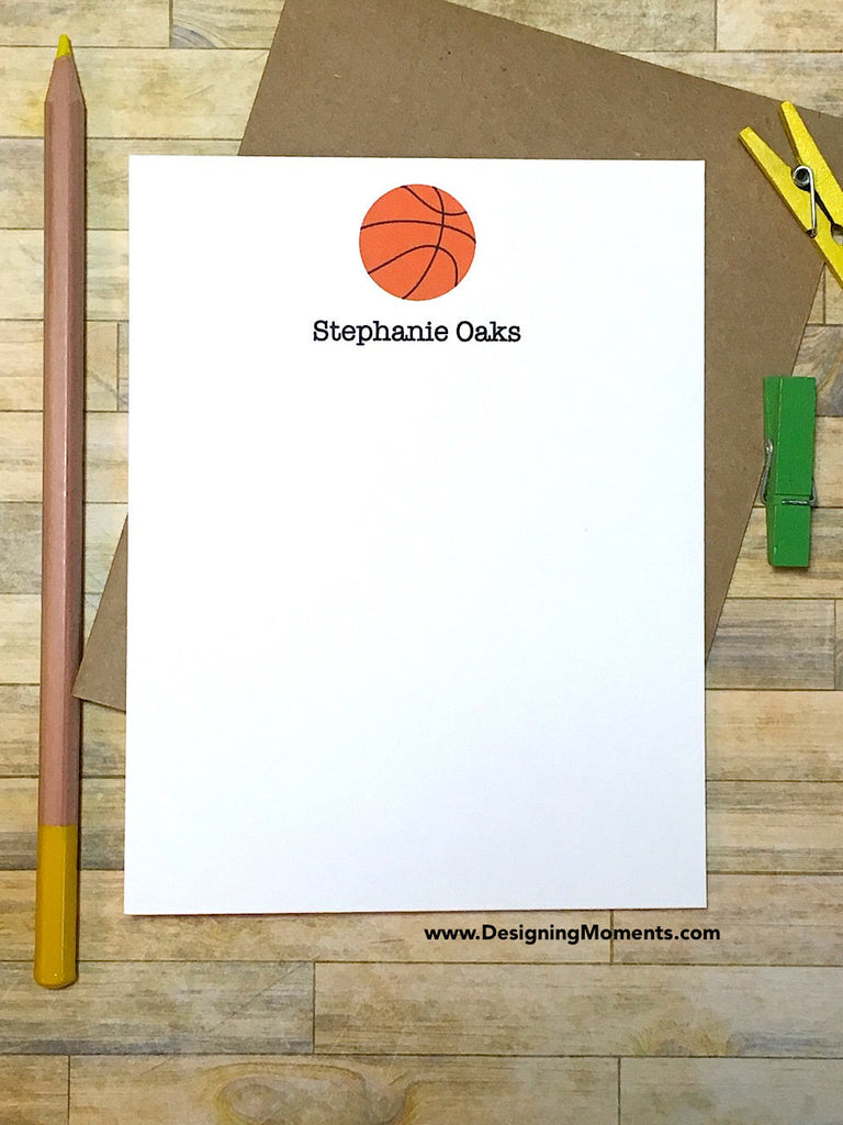 Basketball Personalized Stationery