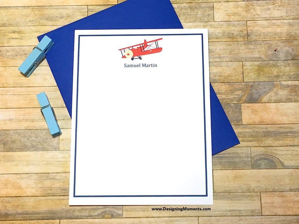 Airplane Personalized Flat Cards