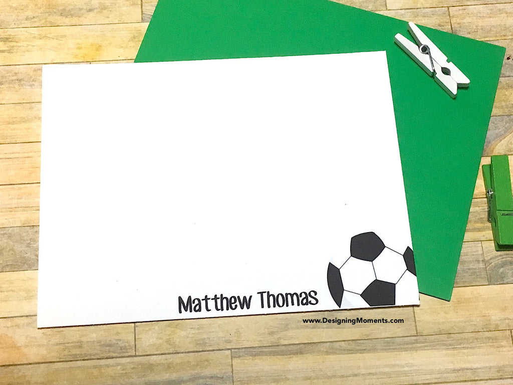 Soccer Stationery with Custom Name