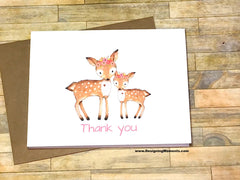 Doe and Baby Thank You Cards