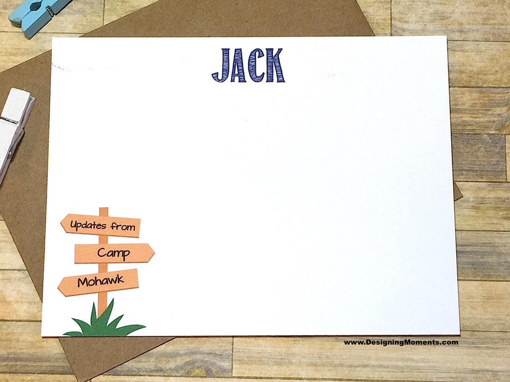 Updates from Camp Personalized Note Cards