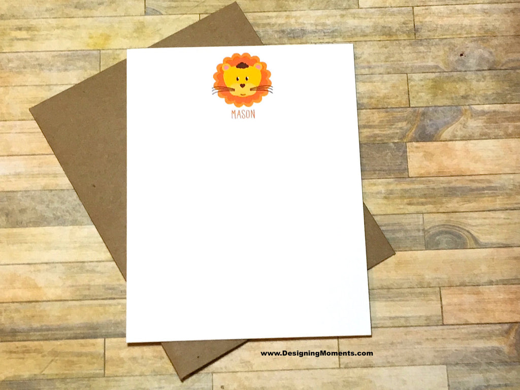 Lion Personalized Note Cards
