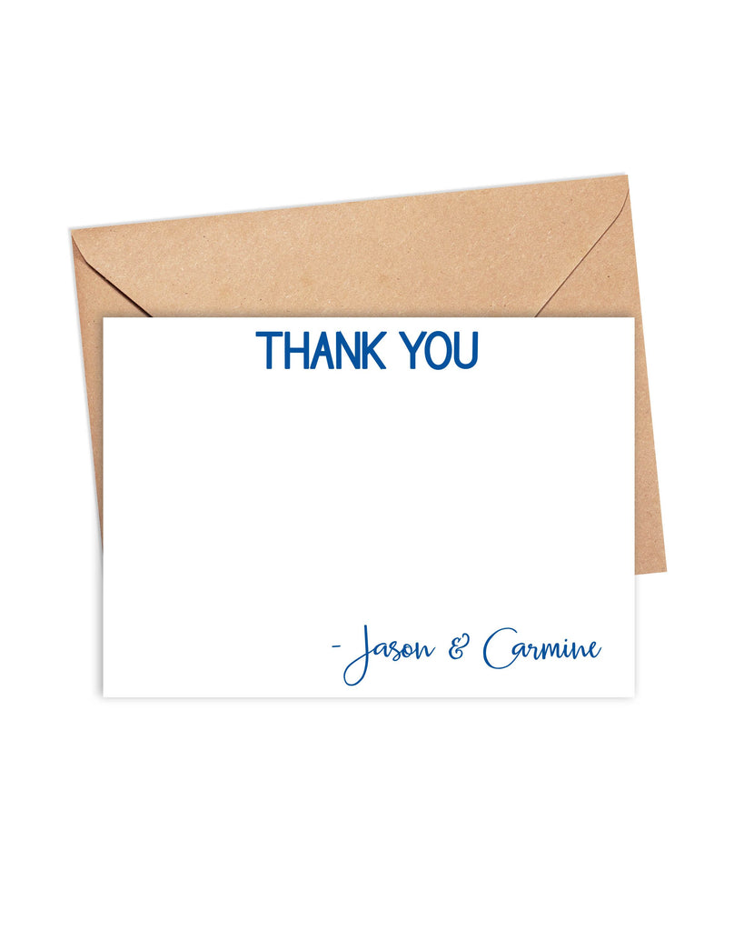 thank you card set personalized