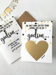 Godson Junior Groomsman Proposal Scratch Off Card