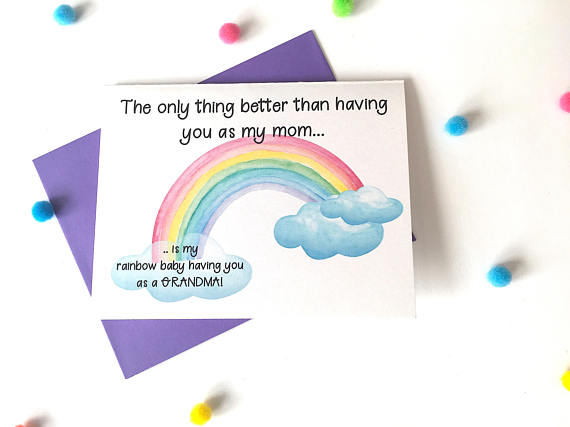 Rainbow Baby Pregnancy Announcement to Mom