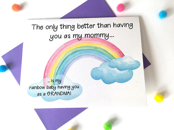 Rainbow Baby Pregnancy Announcement to Mom