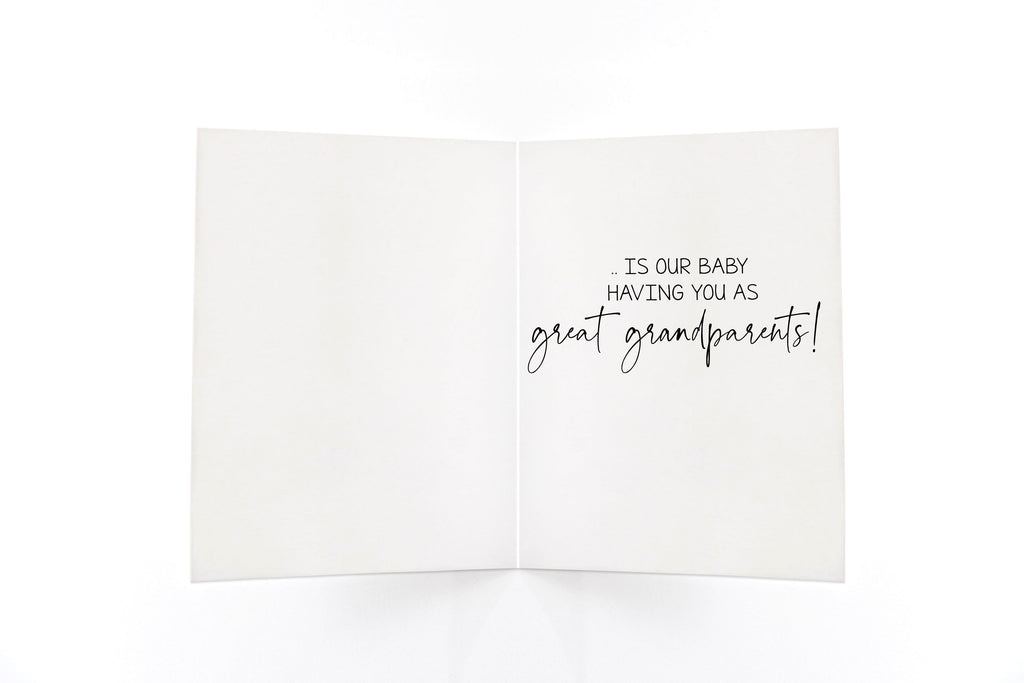Rose Frame Pregnancy Reveal Card for Grandparents