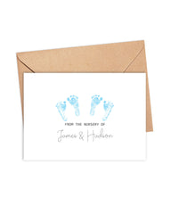 Twins Baby Shower Thank You Cards