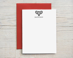 Tennis Couple Personalized Note Cards