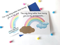 Rainbow Baby Pregnancy Announcement Scratch Off to Grandparents