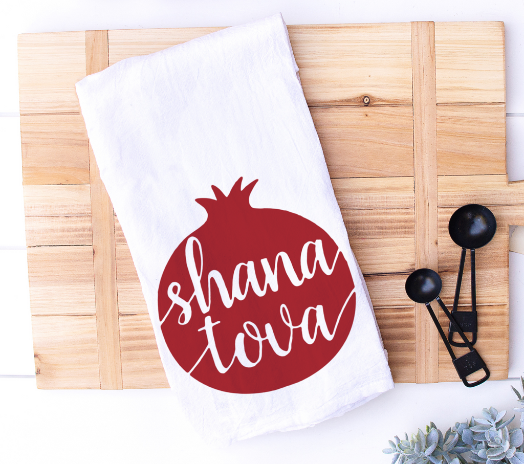 Shana Tova Rosh Hashanah Pomegranate Kitchen Towel