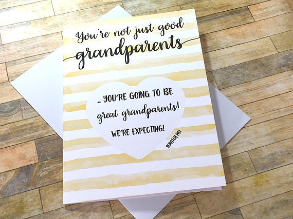 Funny Grandparents to Great Grandparents Pregnancy Scratch Off